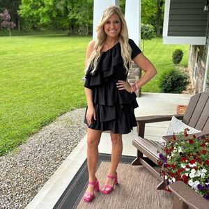 Black ruffle dress endless rose size large